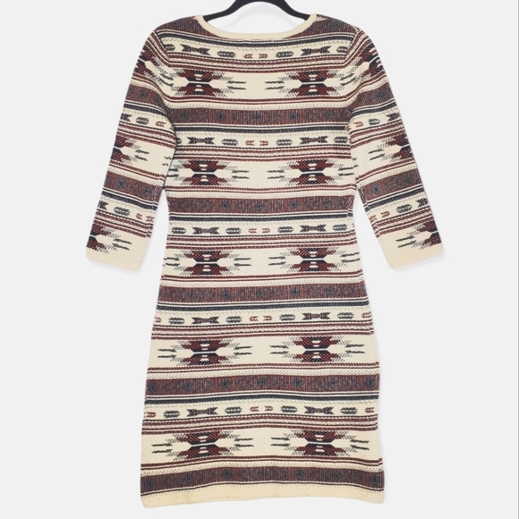 NWT Urban Outfitters Skies Are Blue Tribal Print Angora Blend Sweater Dress - Picture 2 of 7